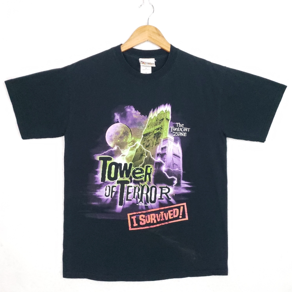 Vintage I Survived Tower Of Terror The Twilight Zone Walt Disney World T-shirt